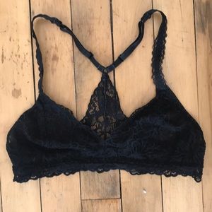 Black lace bralette